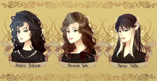 Andromeda, Narcissa ve Bellatrix Black