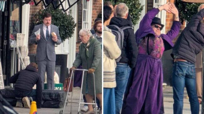 Harry Potter Dizisi Setinden Yeni Görüntüler: Filmlerde Olmayan Önemli Bir Sahne Geliyor! 3 Harry Potter Dizisi Vernon Dursley ve Dedalus Diggle